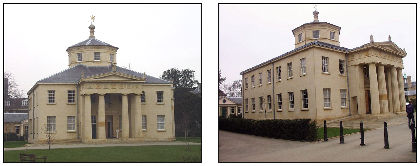 Two photographs of Downing College Library